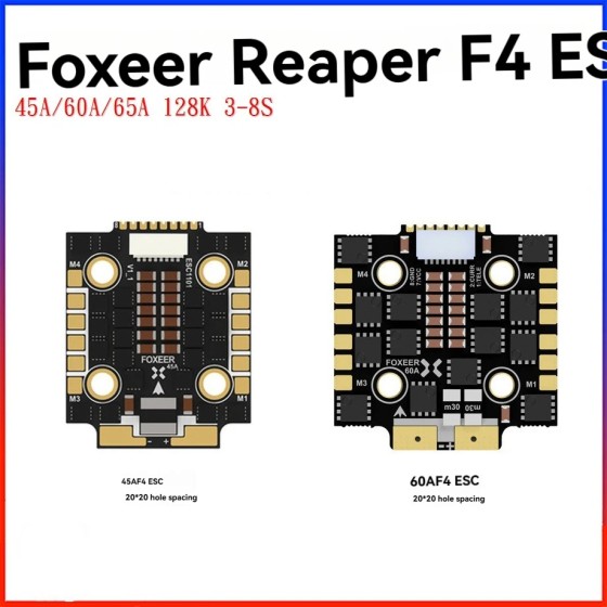 Hot Sales Foxeer Reaper F4 Mini 128K 45A BL32 4in1 ESC 20*20mm M3 Electronic Speed Control Racing Drone Accessories